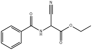 2-苯甲酰胺基-2-氰基乙酸乙酯 结构式