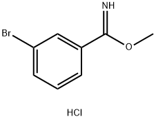 3-溴苯甲亚氨酸甲酯盐酸盐 结构式