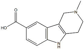 2-甲基-2,3,4,5-四氢-1H-吡啶并[4,3-B]吲哚-8-羧酸 结构式