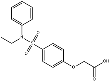 [4-(Ethyl-phenyl-sulfamoyl)-phenoxy]-acetic acid 结构式