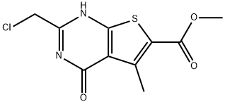 methyl 2-(chloromethyl)-4-hydroxy-5-methylthieno[2,3-d]pyrimidine-6-carboxylate 结构式