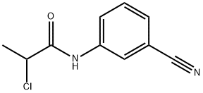 2-氯-N-(3-氰基苯基)丙酰胺 结构式