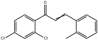 (2E)-1-(2,4-dichlorophenyl)-3-(2-methylphenyl)prop-2-en-1-one 结构式