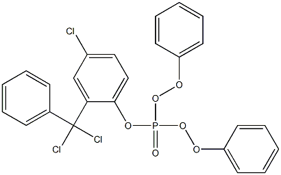 4-chloro-2-(dichloro-phenyl-methyl)-1-diphenoxyphosphoryloxy-benzene 结构式