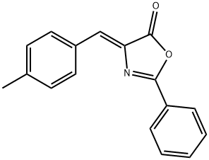 2-苯基-(4Z)-(41-甲苯亚甲基)-5(4H)-口恶唑酮 结构式