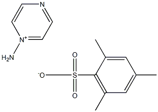 1-AMINOPYRAZIN-1-IUM 2,4,6-TRIMETHYLBENZENESULFONATE 结构式