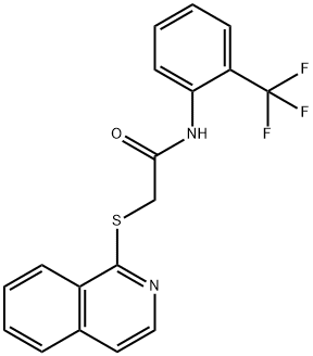 2-(isoquinolin-1-ylthio)-N-(2-(trifluoromethyl)phenyl)acetamide 结构式