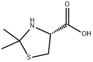 (4R)-2,2-二甲基-4-噻唑烷甲酸 结构式