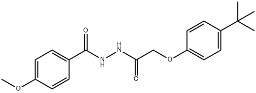 N'-[(4-tert-butylphenoxy)acetyl]-4-methoxybenzohydrazide 结构式