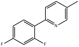 2-(2,4-二氟苯基)-5-甲基吡啶 结构式