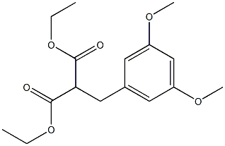 Propanedioic acid, [(3,5-dimethoxyphenyl)methyl]-, diethyl ester 结构式