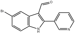 5-bromo-2-(pyridin-3-yl)-1H-indole-3-carbaldehyde 结构式