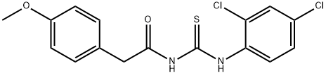 N-{[(2,4-dichlorophenyl)amino]carbonothioyl}-2-(4-methoxyphenyl)acetamide 结构式