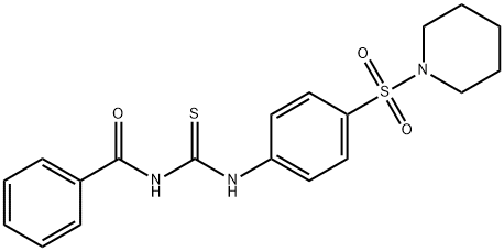 N-({[4-(1-piperidinylsulfonyl)phenyl]amino}carbonothioyl)benzamide 结构式