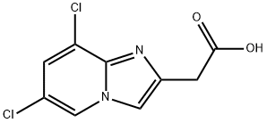 2-(6,8-二氯咪唑并[1,2-A]吡啶-2-基)乙酸 结构式