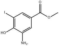 3-Amino-4-hydroxy-5-iodo-benzoic acid methyl ester 结构式