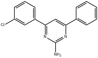 4-(3-chlorophenyl)-6-phenylpyrimidin-2-amine 结构式