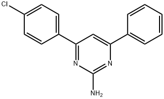 4-(4-氯苯基)-6-苯基嘧啶-2-胺 结构式