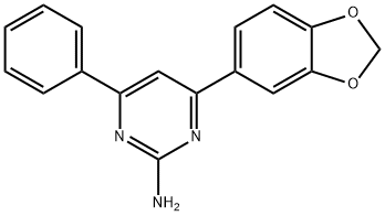 4-(2H-1,3-benzodioxol-5-yl)-6-phenylpyrimidin-2-amine 结构式