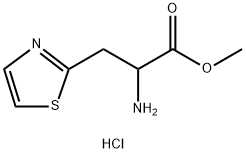 DL-2-噻唑基丙氨酸甲酯盐酸盐 结构式