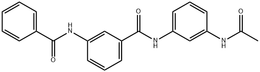 N-[3-(acetylamino)phenyl]-3-[(phenylcarbonyl)amino]benzamide 结构式