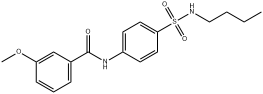 N-[4-(butylsulfamoyl)phenyl]-3-methoxybenzamide 结构式