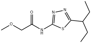 2-methoxy-N-(5-pentan-3-yl-1,3,4-thiadiazol-2-yl)acetamide 结构式