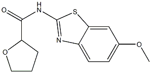 N-(6-methoxy-1,3-benzothiazol-2-yl)oxolane-2-carboxamide 结构式