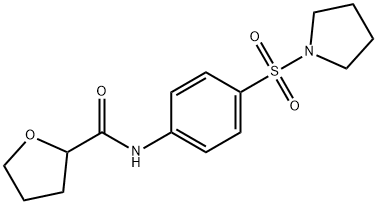 N-(4-pyrrolidin-1-ylsulfonylphenyl)oxolane-2-carboxamide 结构式