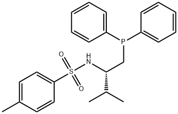 N-[(1S)-1-[(二苯膦基)甲基]-2-甲基丙基]-4-甲基苯磺酰胺 结构式