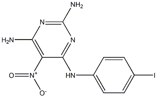 2,4,6-Pyrimidinetriamine,N4-(4-iodophenyl)-5-nitro- 结构式