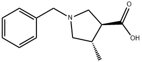 (3S,4S)-1-benzyl-4-methylpyrrolidine-3-carboxylic acid 结构式