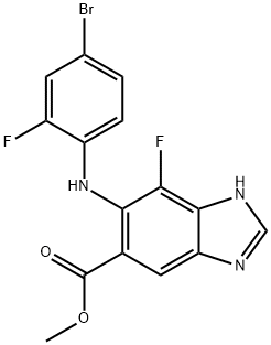 6-(4-溴-2-氟 - 苯基氨基)-4-氟-3H-苯并咪唑-5-羧酸甲酯 结构式