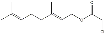 3,7-dimethylocta-2,6-dienyl 2-chloroacetate 结构式