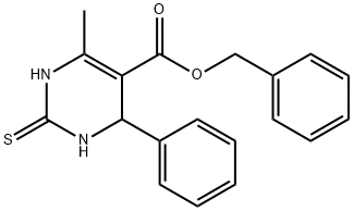 benzyl 6-methyl-4-phenyl-2-thioxo-1,2,3,4-tetrahydropyrimidine-5-carboxylate 结构式