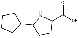 2-cyclopentyl-1,3-thiazolidine-4-carboxylic acid 结构式