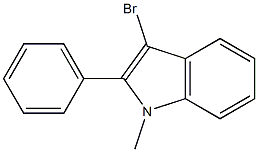 3-溴-1-甲基-2-苯基-1H-吲哚 结构式