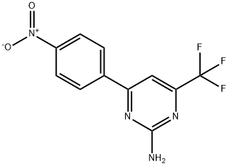 4-(4-Nitro-phenyl)-6-trifluoromethyl-pyrimidin-2-ylamine 结构式
