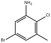 5-溴-2-氯-3-甲基苯胺 结构式