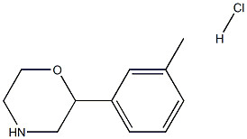 2-(间甲苯基)吗啉盐酸盐 结构式