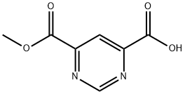 6-(甲氧羰基)嘧啶-4-羧酸 结构式