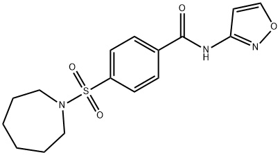 4-(azepan-1-ylsulfonyl)-N-(isoxazol-3-yl)benzamide 结构式