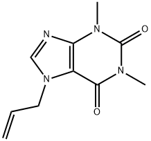 1,3-dimethyl-7-prop-2-enyl-purine-2,6-dione 结构式
