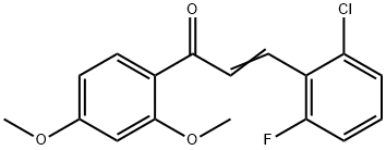 (2E)-3-(2-chloro-6-fluorophenyl)-1-(2,4-dimethoxyphenyl)prop-2-en-1-one 结构式