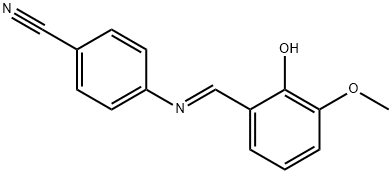 4-[(2-hydroxy-3-methoxybenzylidene)amino]benzonitrile 结构式