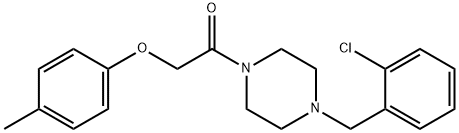 1-[4-(2-chlorobenzyl)piperazin-1-yl]-2-(4-methylphenoxy)ethanone 结构式