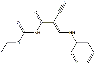 Carbamic acid,[2-cyano-1-oxo-3-(phenylamino)-2-propenyl]-, ethyl ester (9CI) 结构式