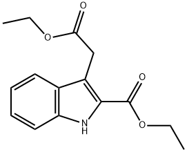 3-(2-乙氧基-2-氧乙基)-1H-吲哚-2-羧酸乙酯 结构式