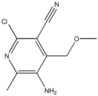 5-amino-2-chloro-4-(methoxymethyl)-6-methylpyridine-3-carbonitrile 结构式