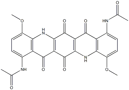 Acetamide, N,N-(5,6,7,12,13,14-hexahydro-4,11-dimethoxy-6,7,13,14-tetraoxoquino[2,3-b]acridine-1,8-diyl)bis- 结构式